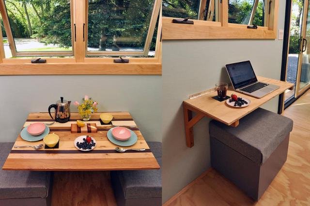 Folding Kitchen Table Doubles as Counter Space
