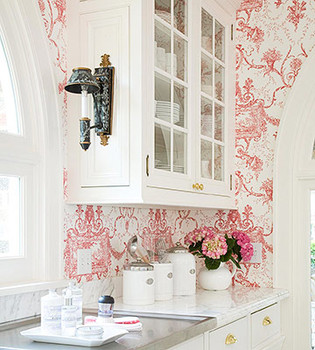 Wallpaper on the Walls of the Kitchen
