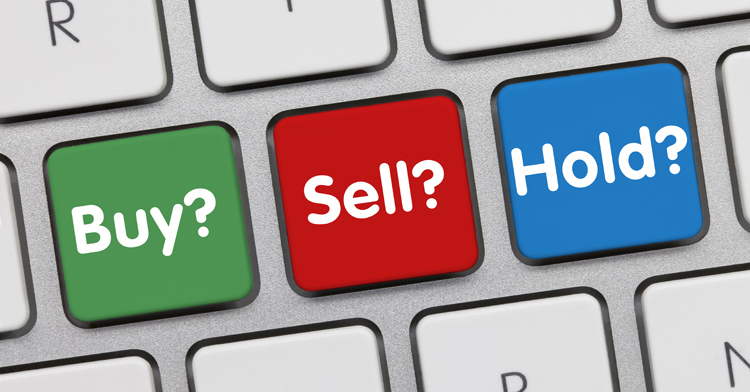 Buy Sell Hold investor keyboard